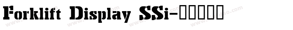 Forklift Display SSi字体转换